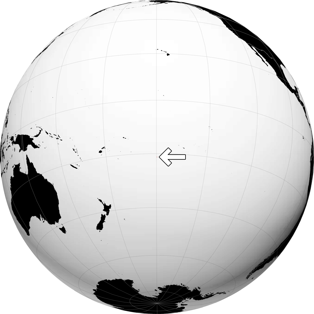 Cook Islands on the globe