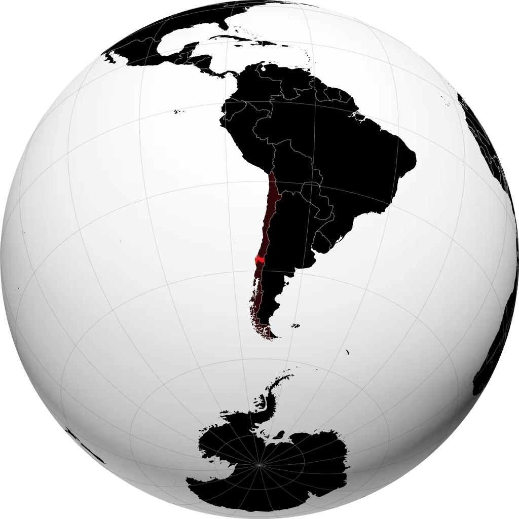 Region del Biobio on the globe