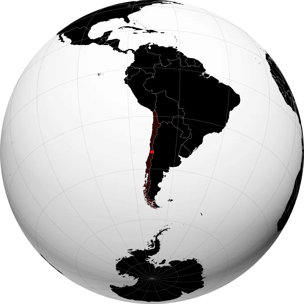 Region Metropolitana de Santiago on the globe