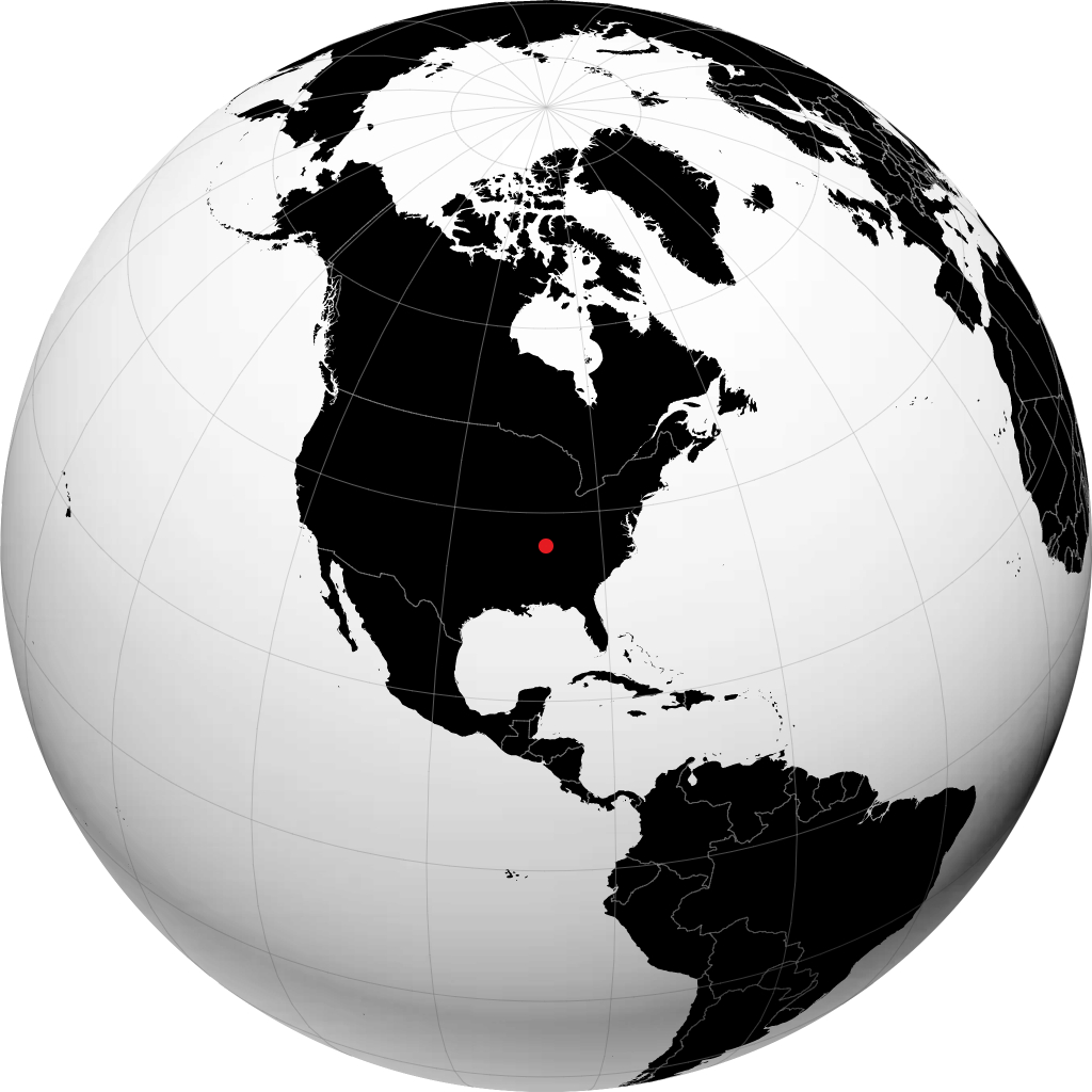 Clarksville on the globe