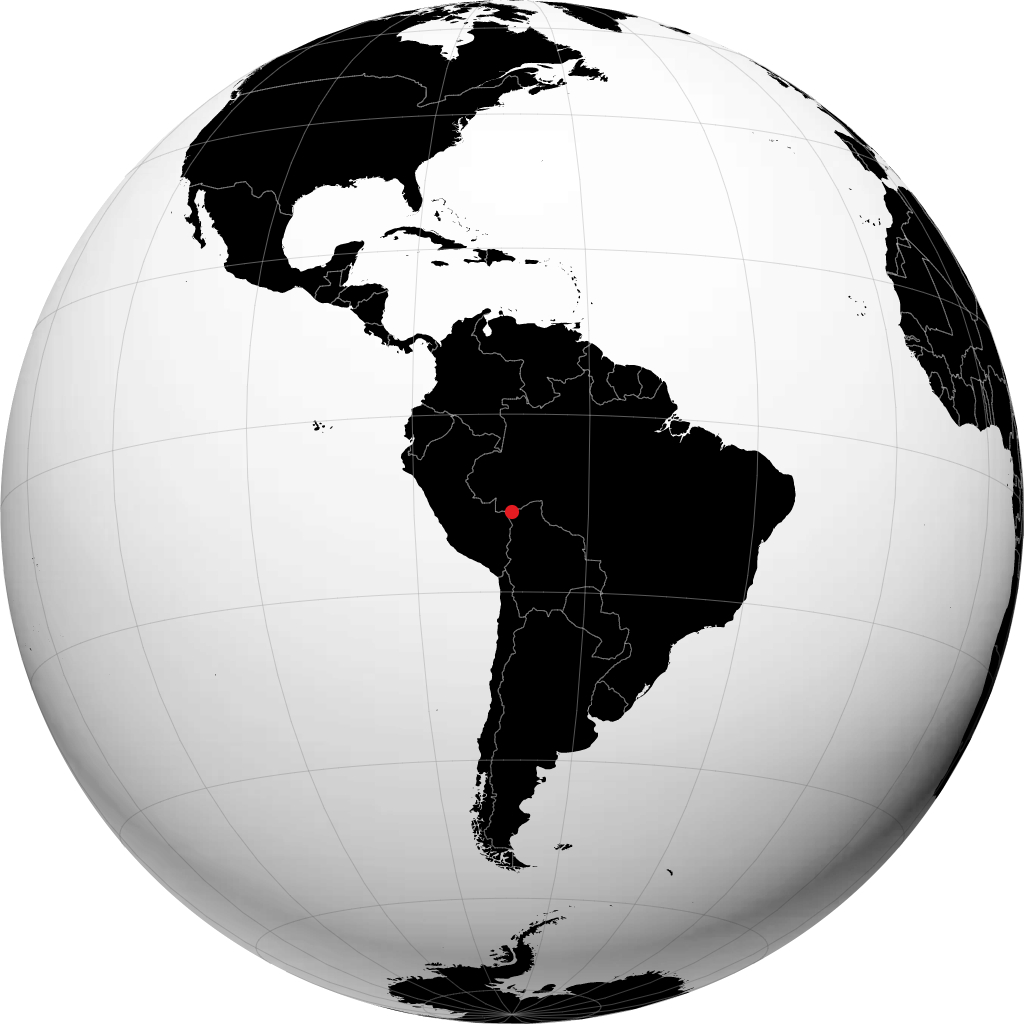 Cobija on the globe