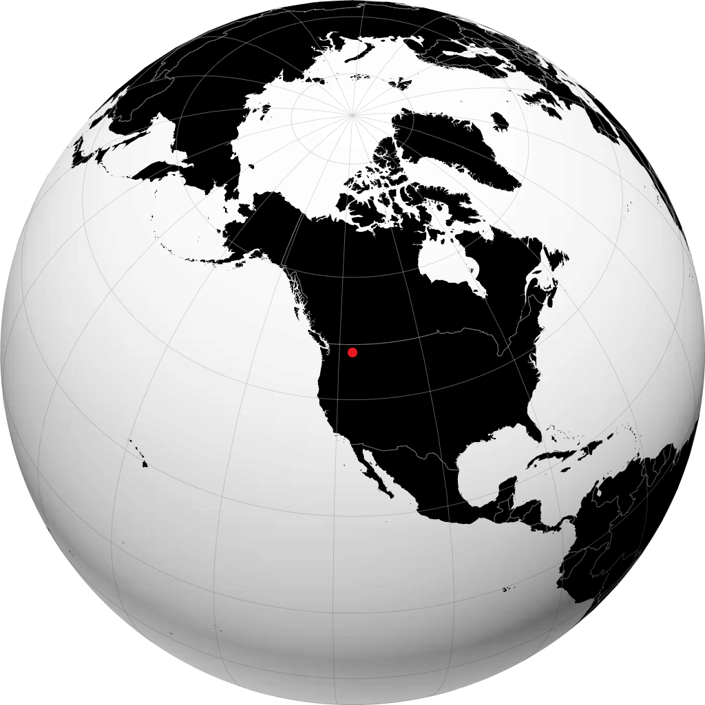 Coeur d\'Alene on the globe