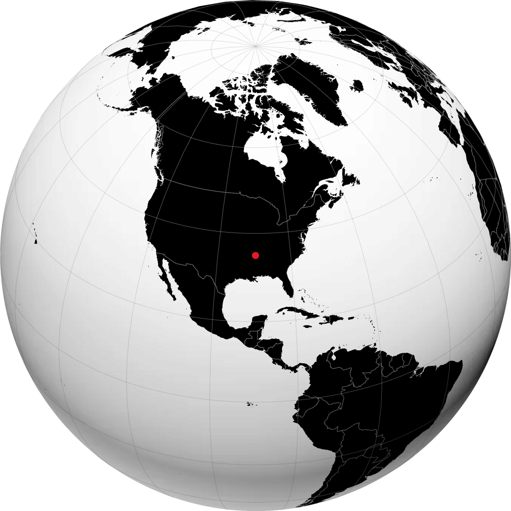 Collierville on the globe