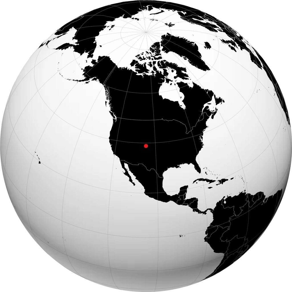 Colorado Springs on the globe