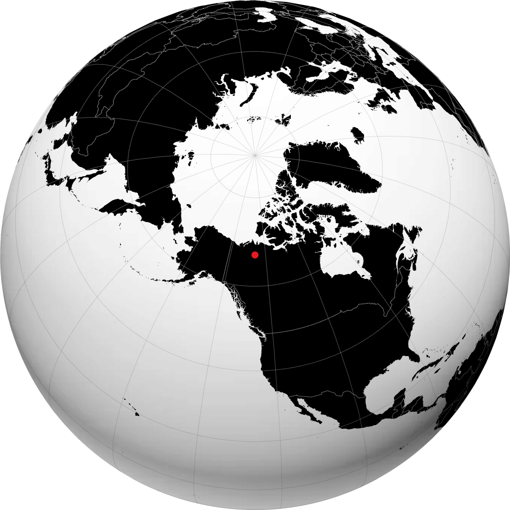 Colville Lake on the globe