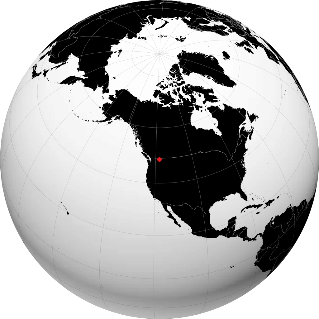 Colville on the globe