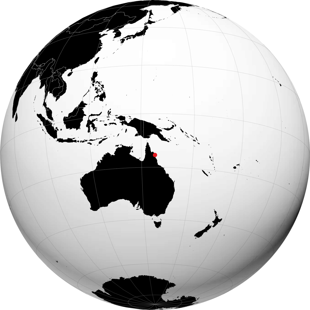 Cooktown on the globe