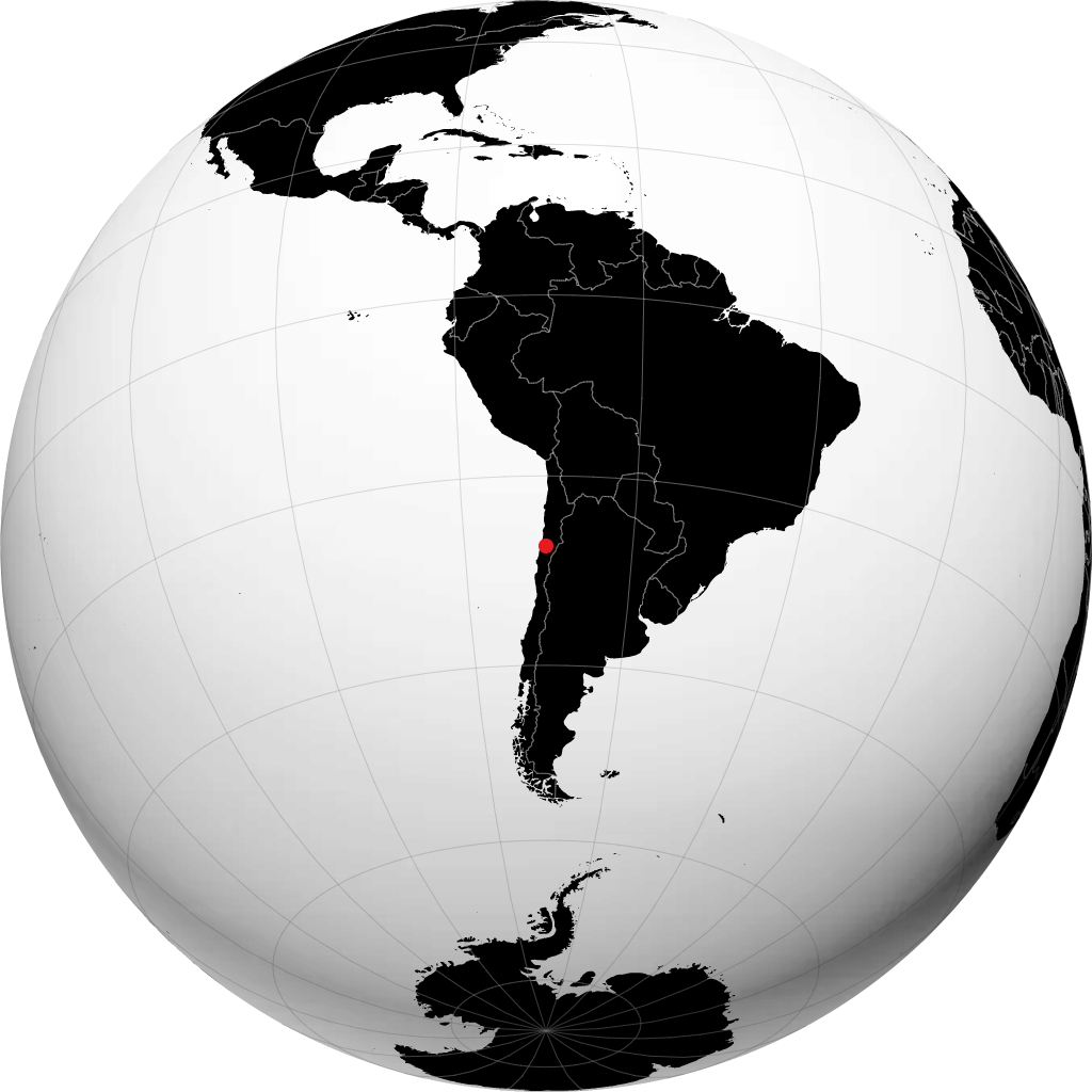 Copiapó on the globe