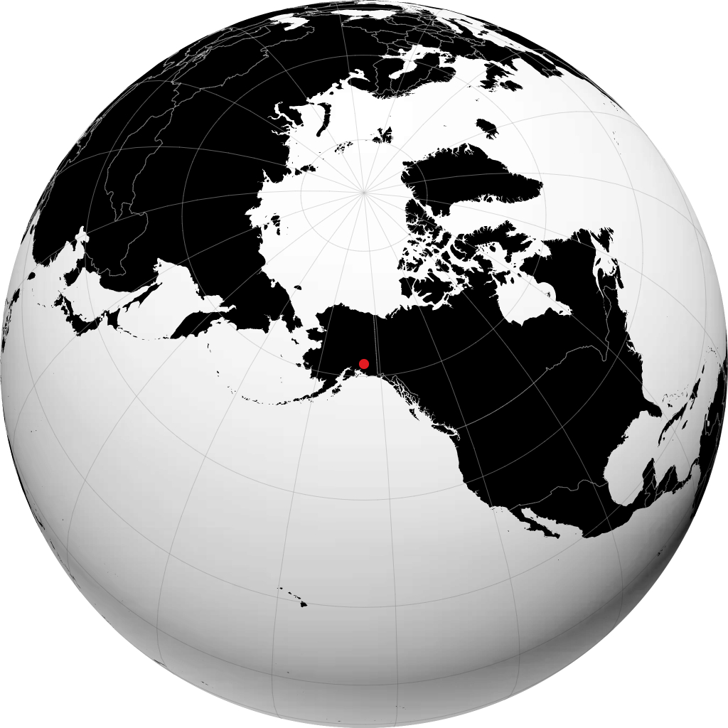 Copper Center on the globe