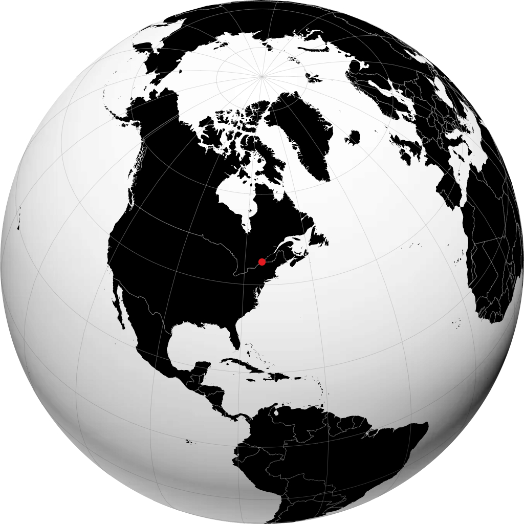 Cornwall on the globe