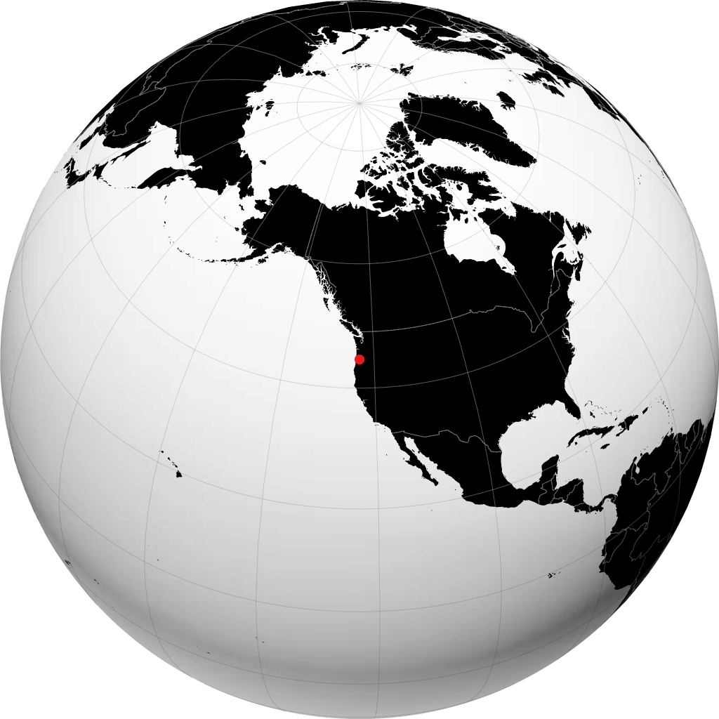 Corvallis on the globe