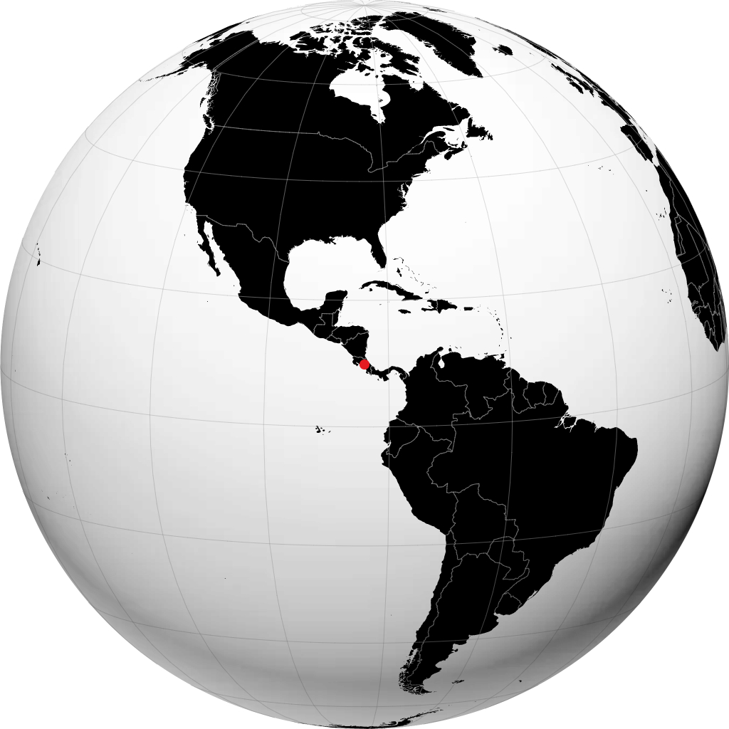 Cartago on the globe