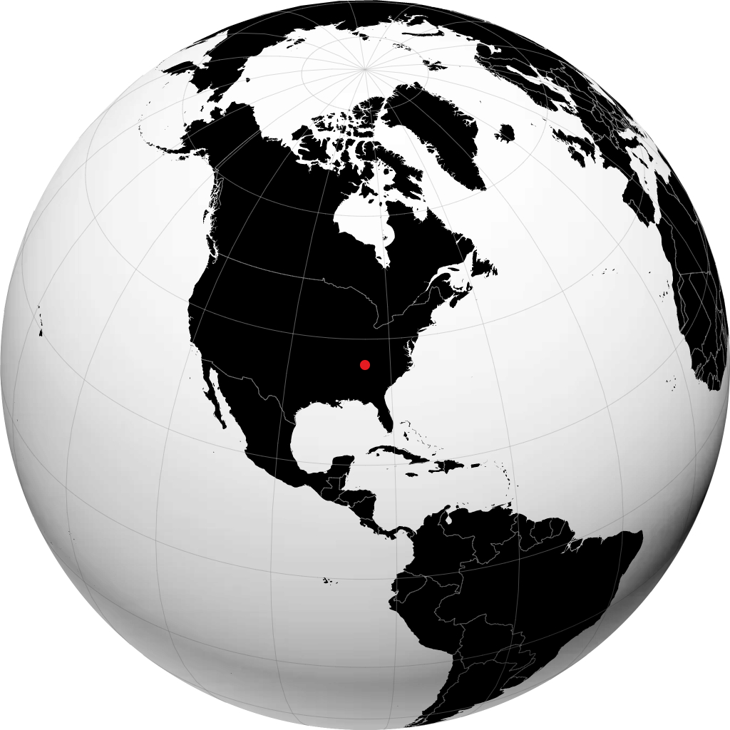 Crossville on the globe