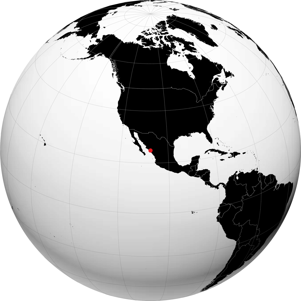 Culiacán on the globe