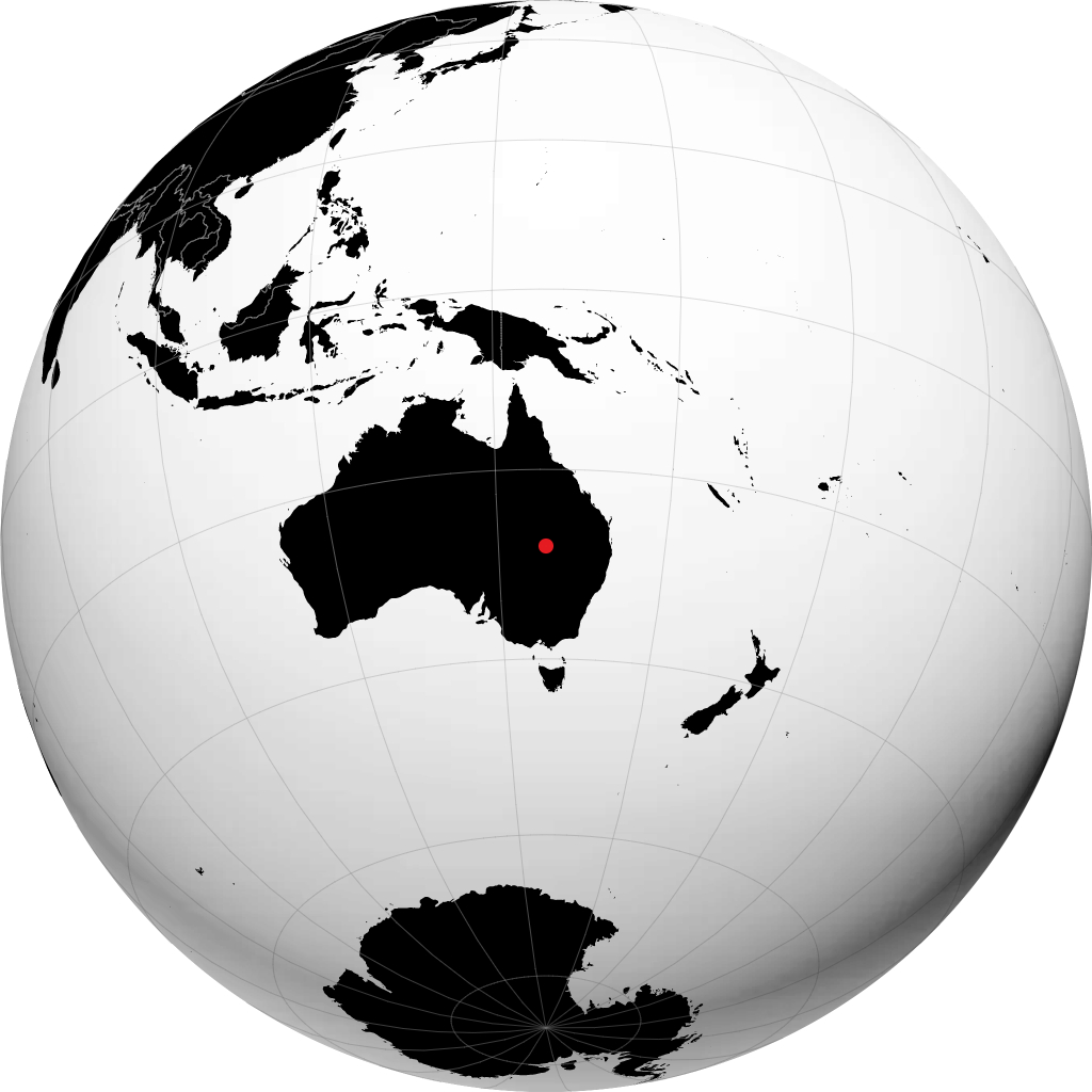 Cunnamulla on the globe