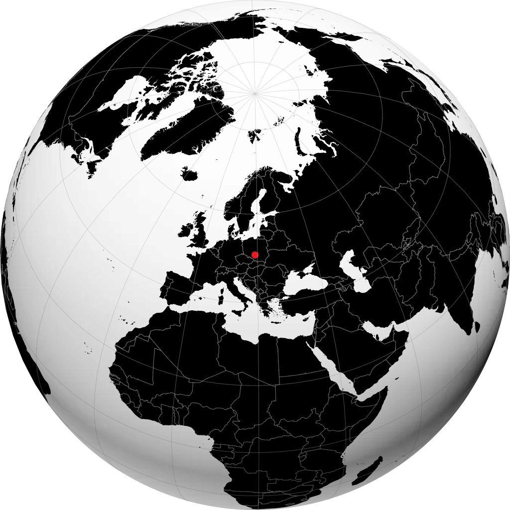 Częstochowa on the globe