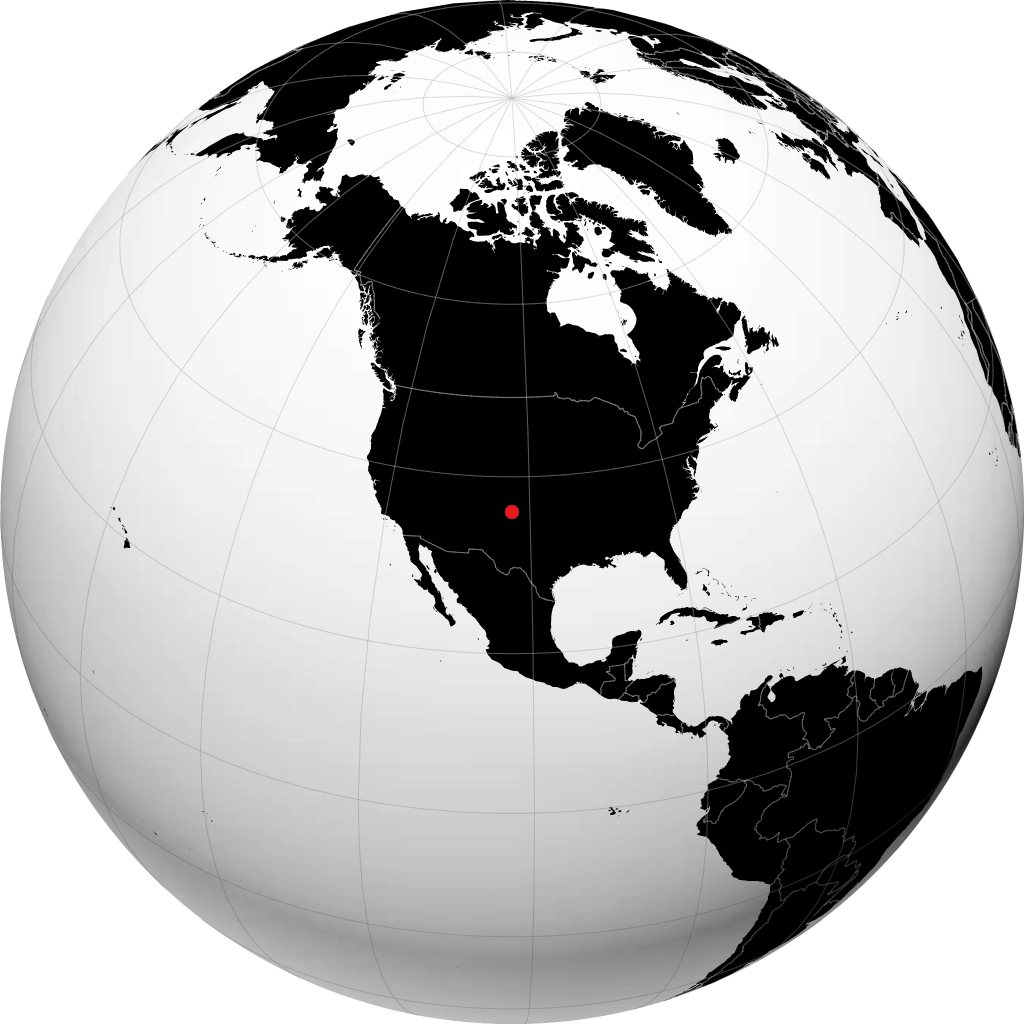 Dalhart on the globe