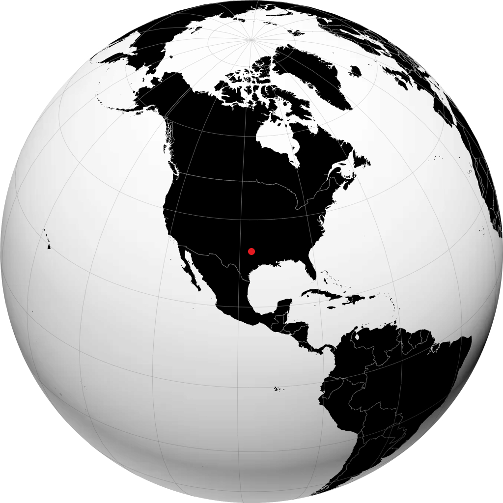 Dallas on the globe