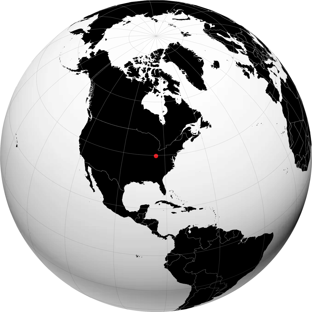 Dayton on the globe