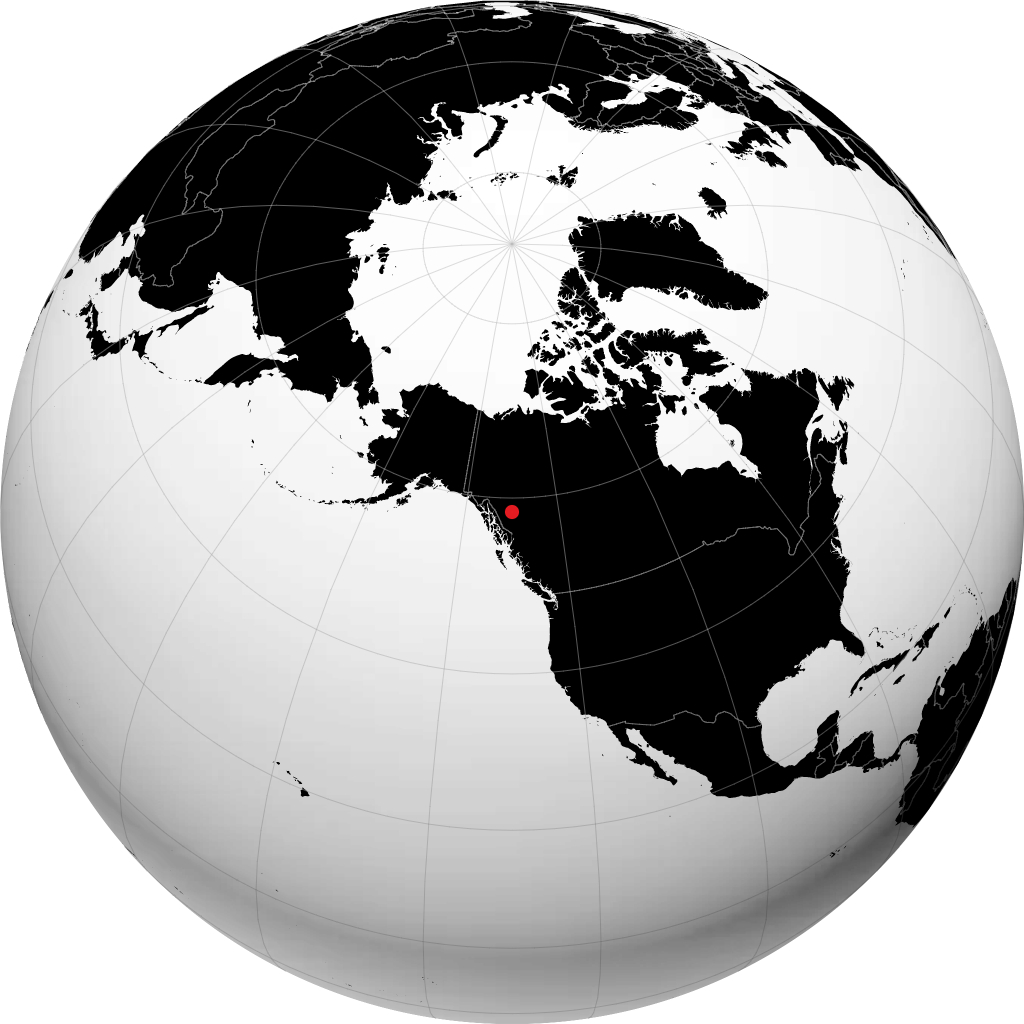 Dease Lake on the globe