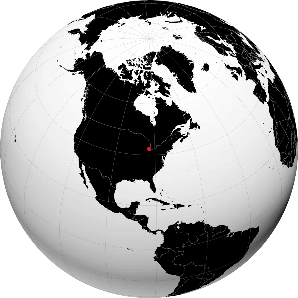 Detroit on the globe