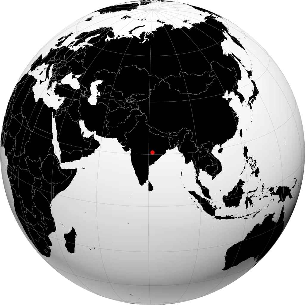 Dhamtari on the globe