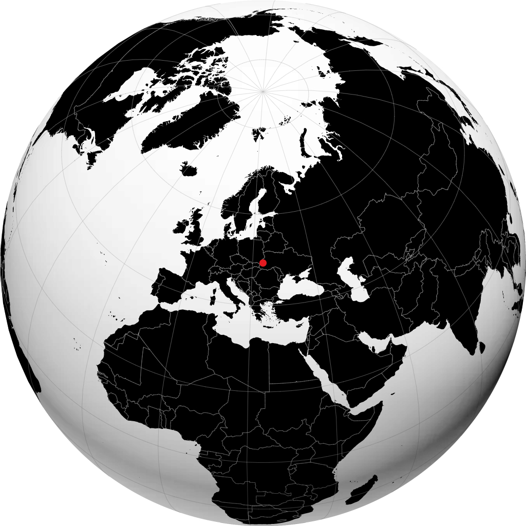 Drohobych on the globe