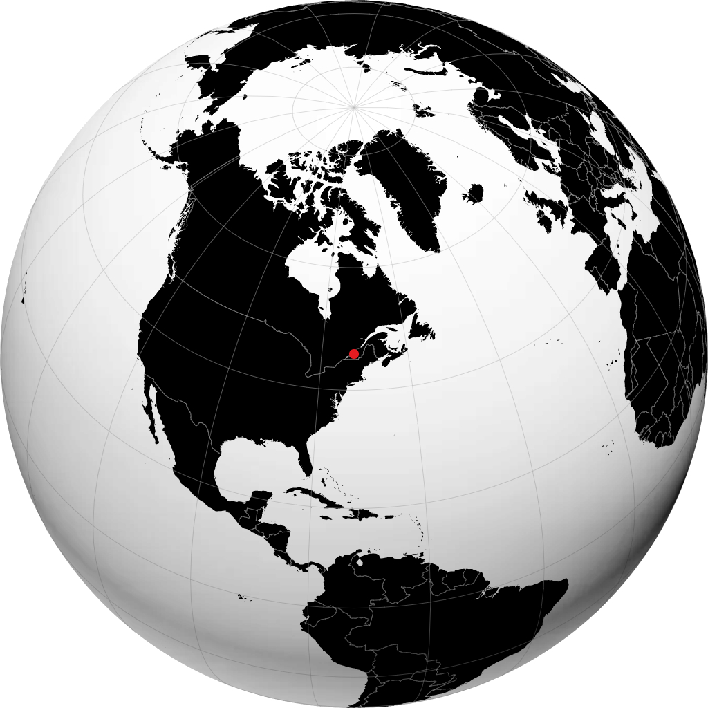 Drummondville on the globe