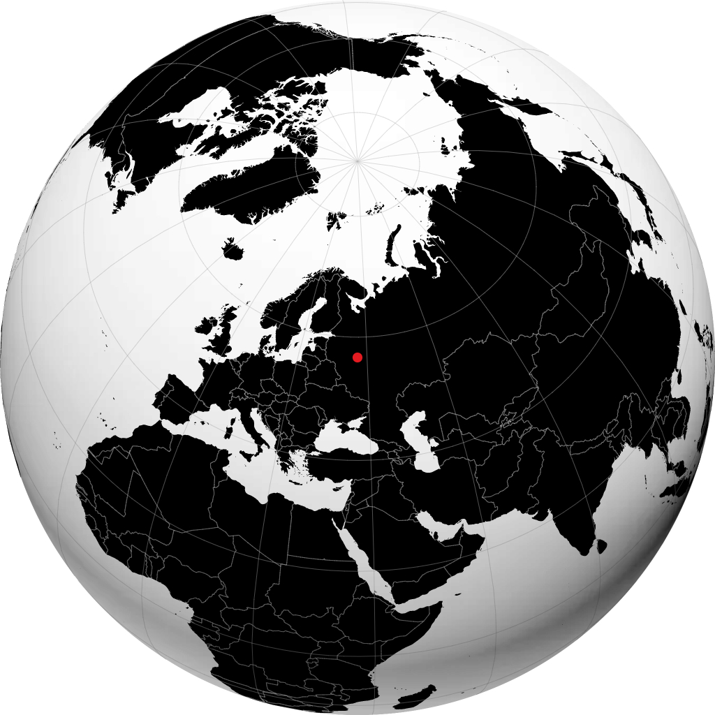 Dubna on the globe