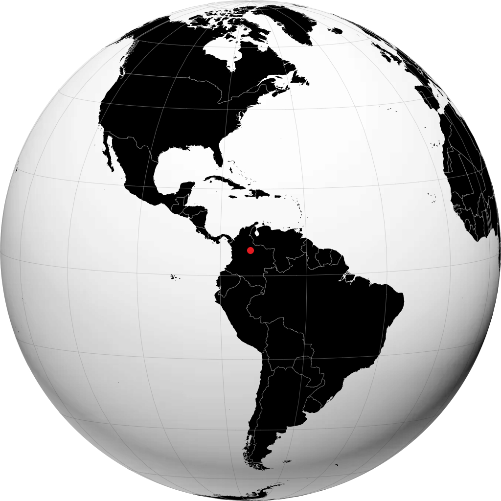 Duitama on the globe