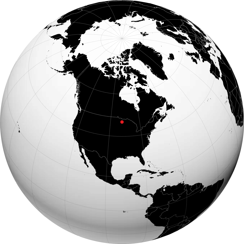 Duluth on the globe