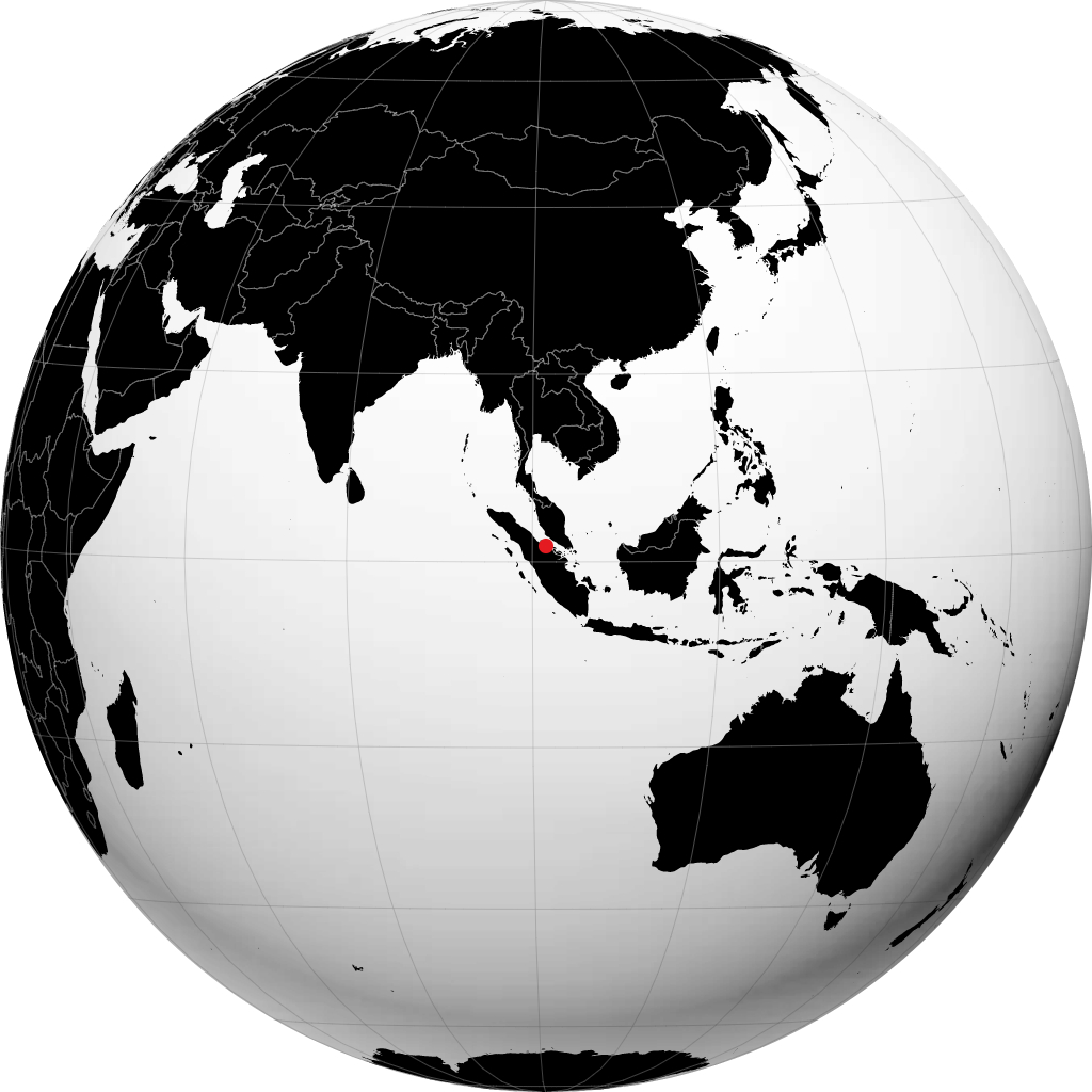 Dumai on the globe