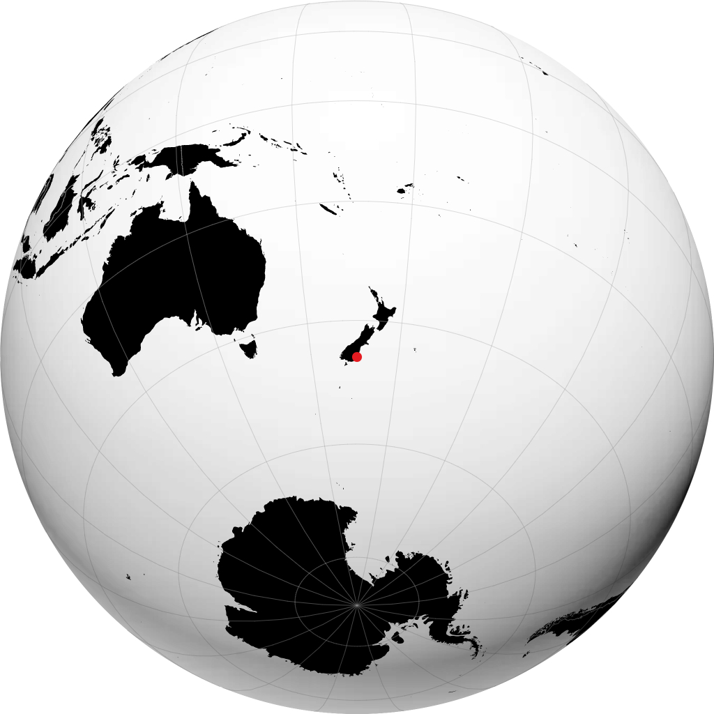 Dunedin on the globe