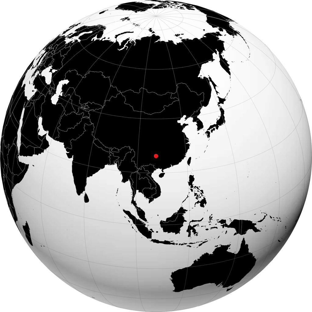 Duyun on the globe