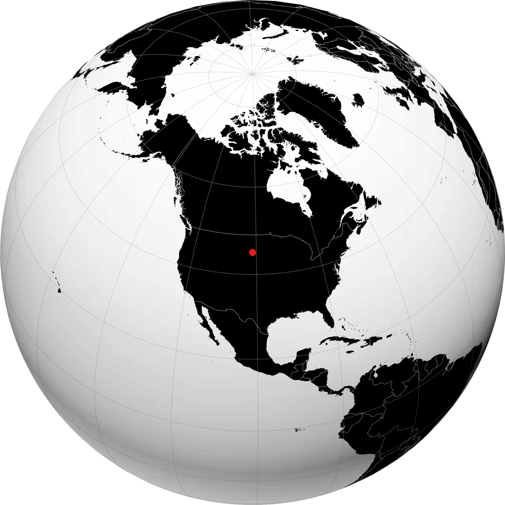 Eagle Butte on the globe