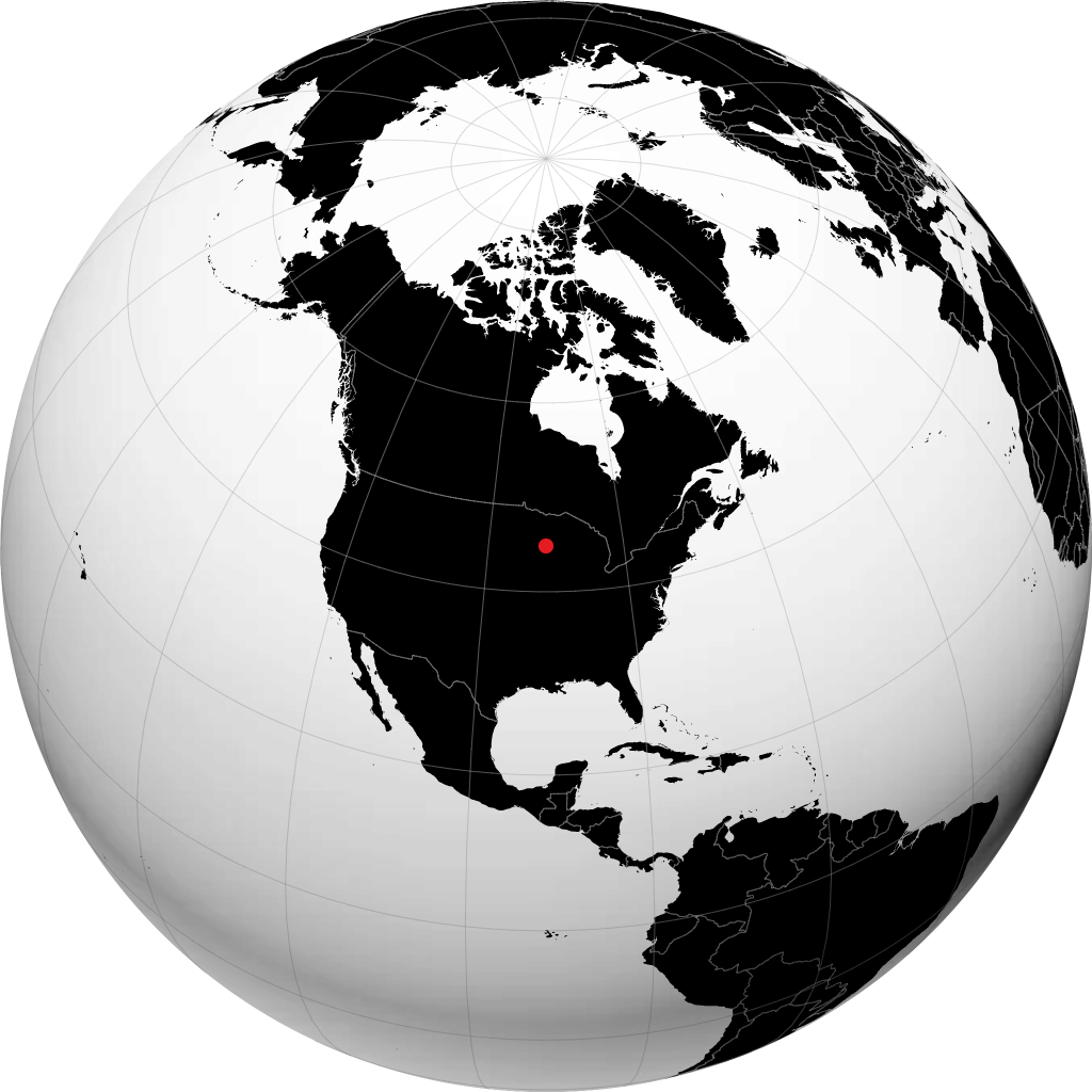 Eau Claire on the globe