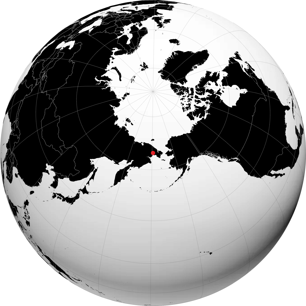 Egvekinot on the globe