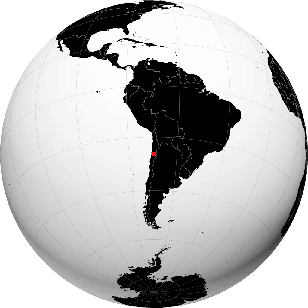 El Salvador on the globe