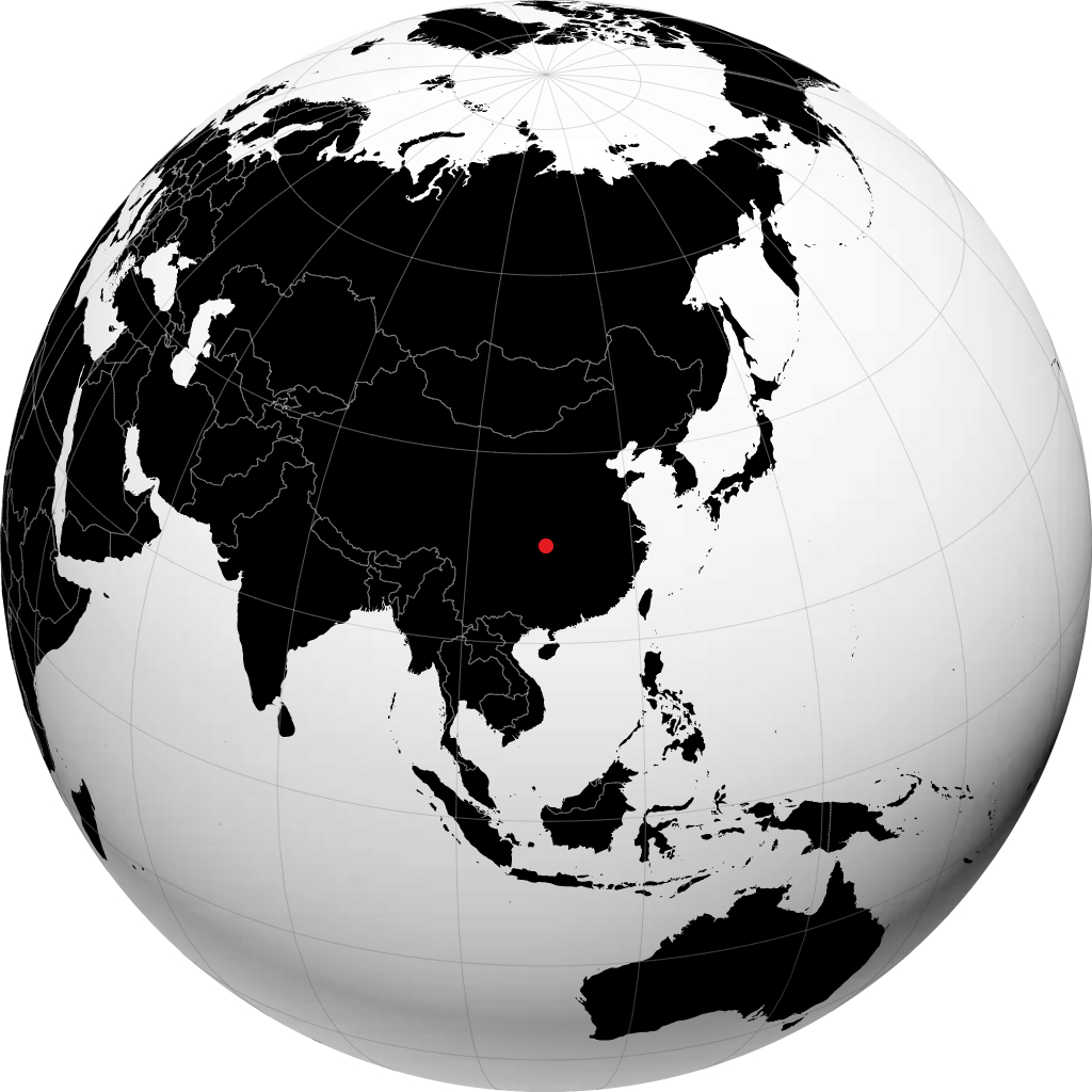 Enshi on the globe