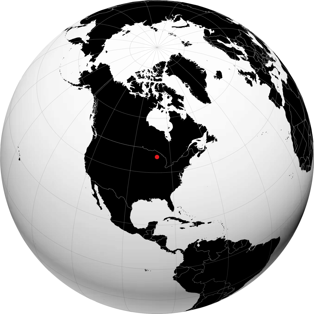 Escanaba on the globe