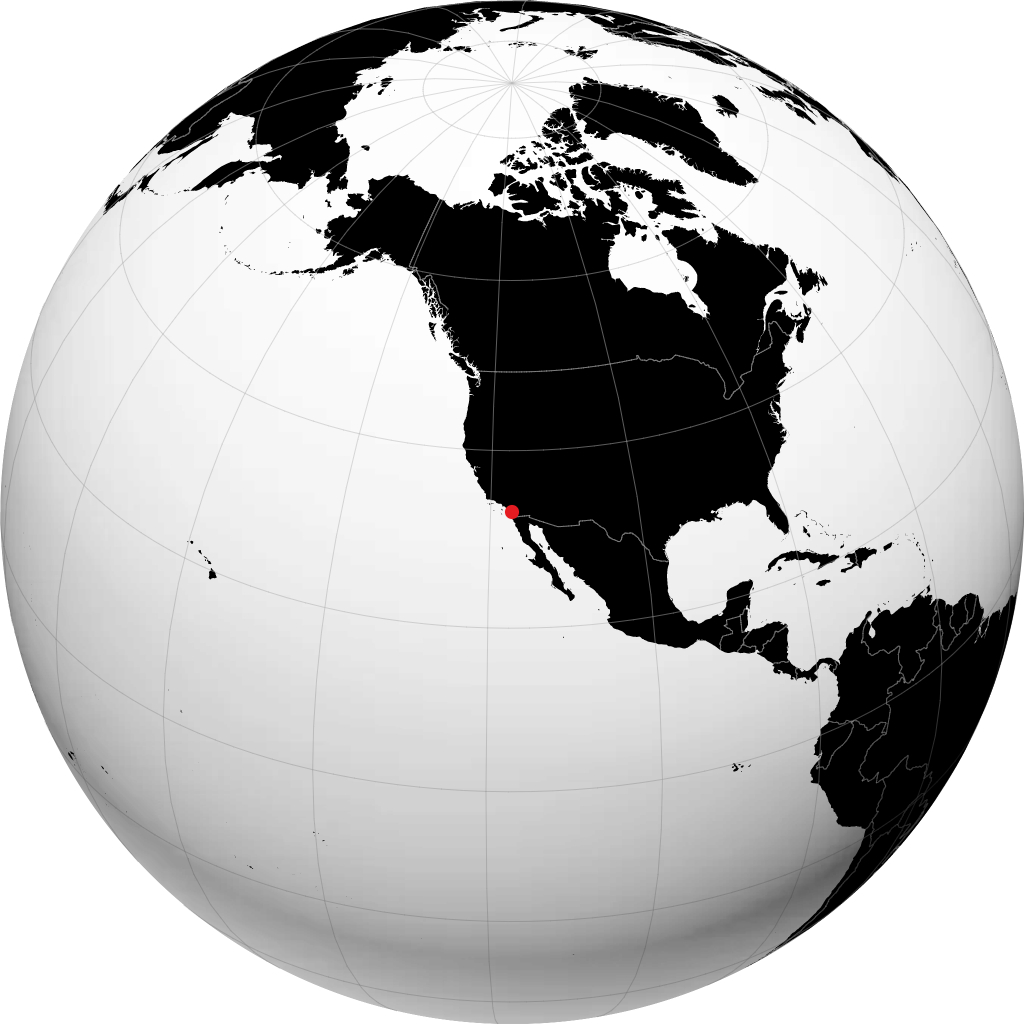 Escondido on the globe