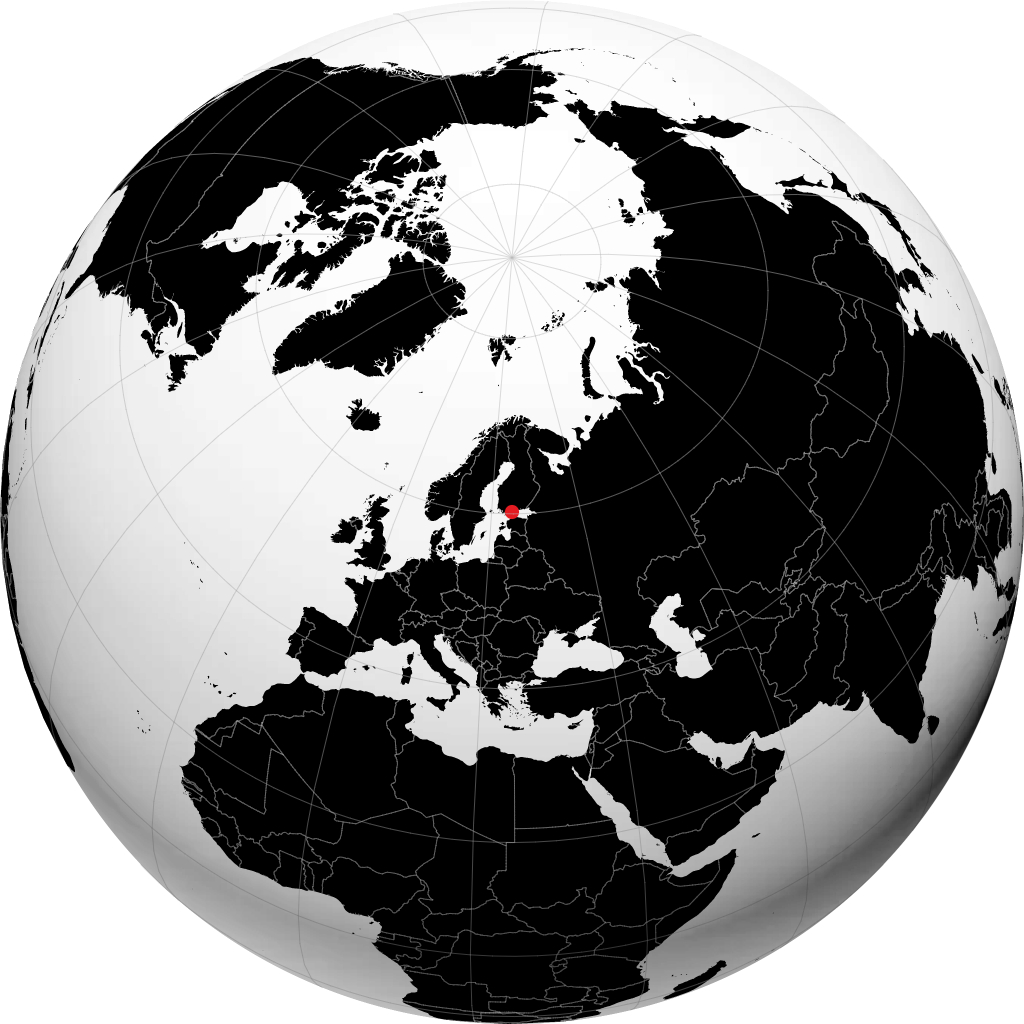 Espoo on the globe