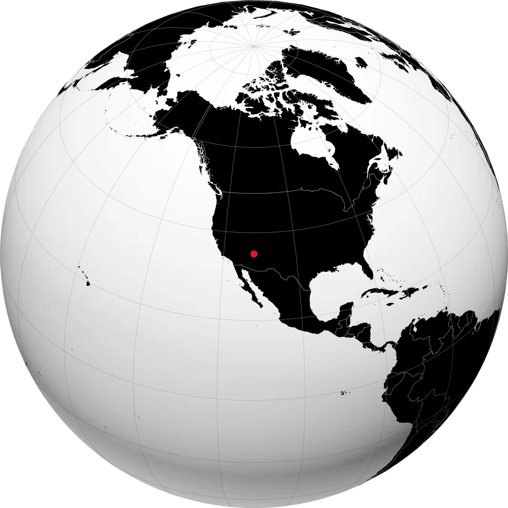 Flagstaff on the globe