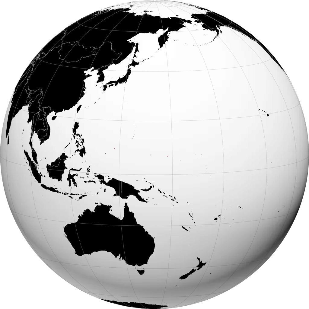 Federated States of Micronesia on the globe