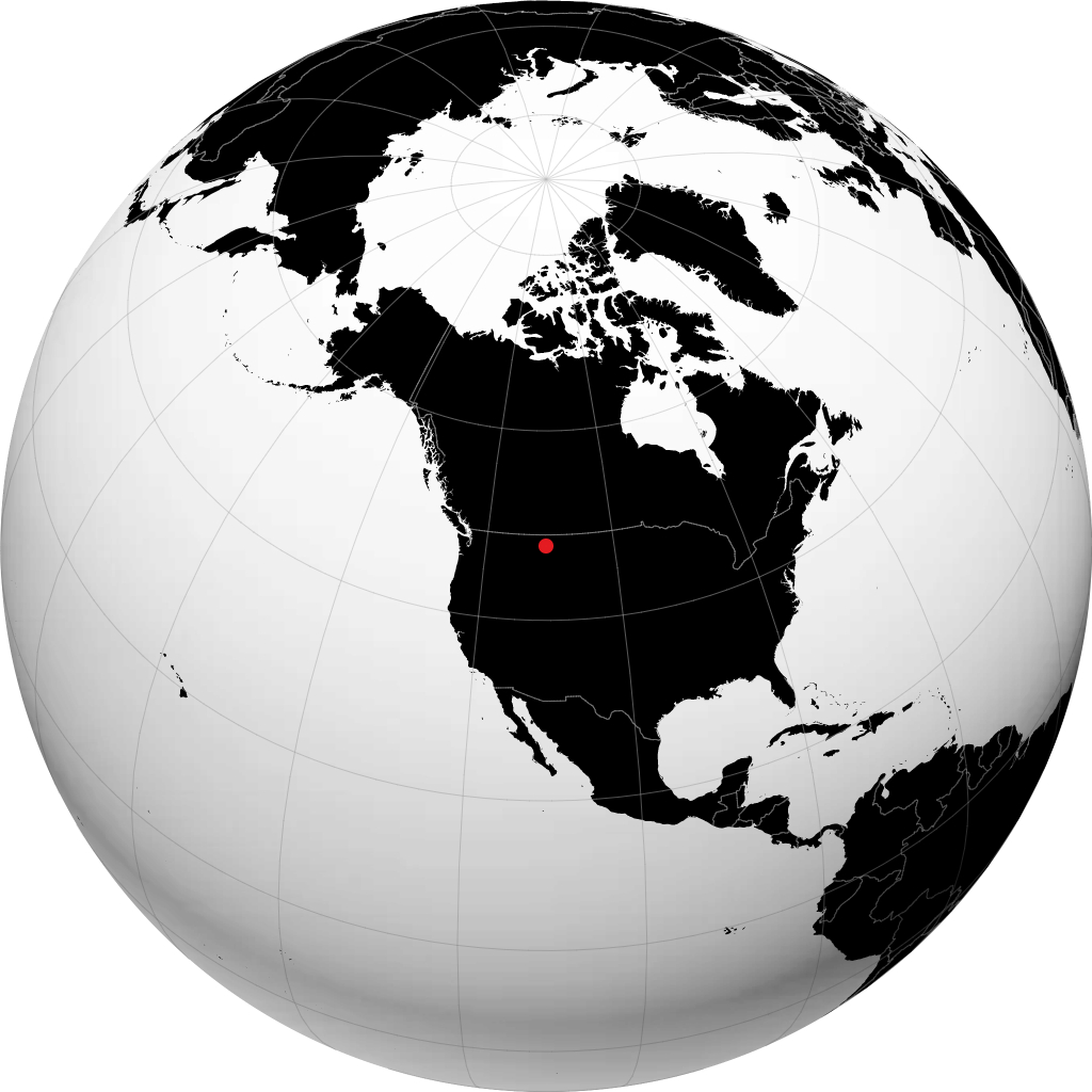 Fort Benton on the globe