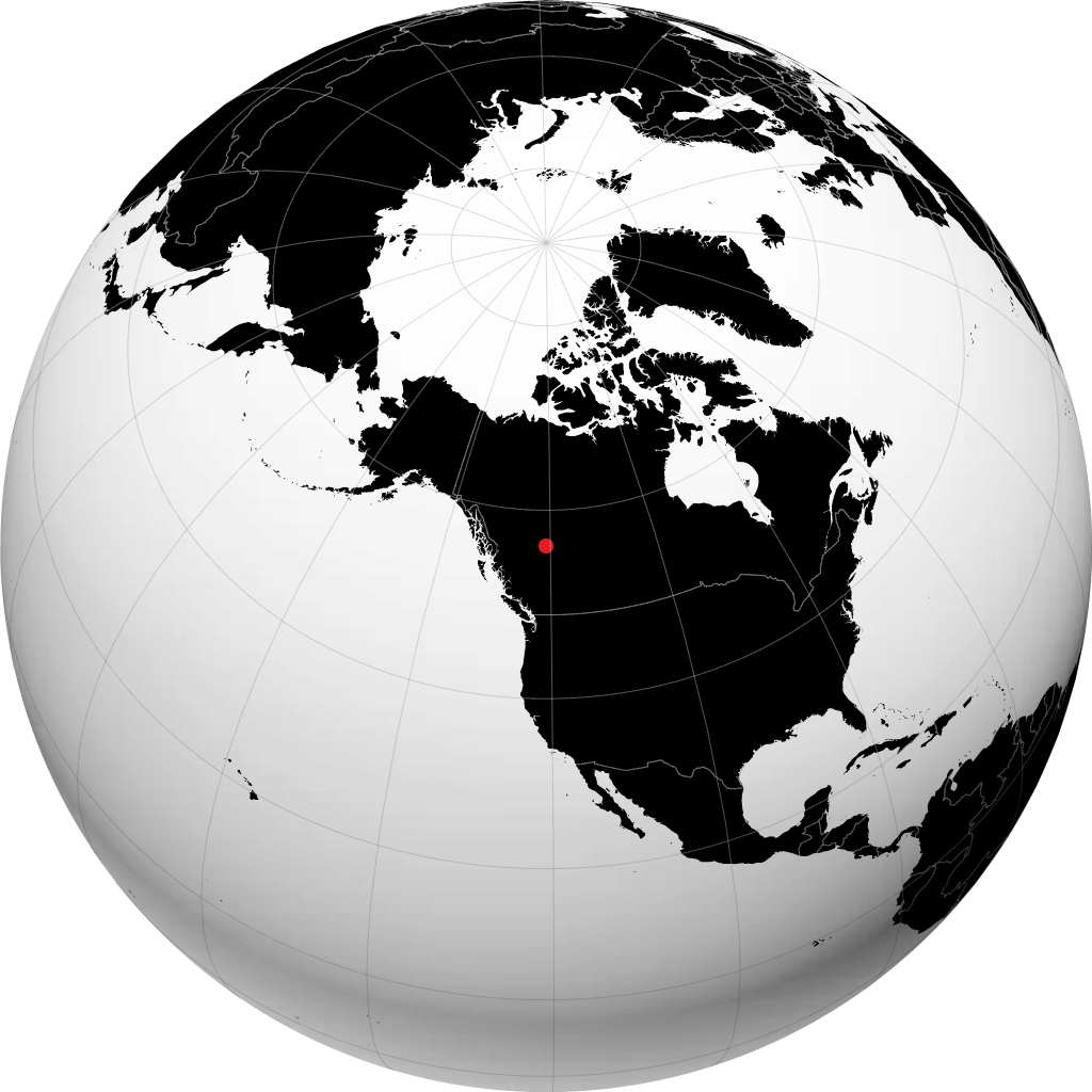 Fort St. John on the globe