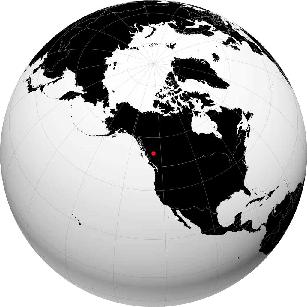 Fraser Lake on the globe