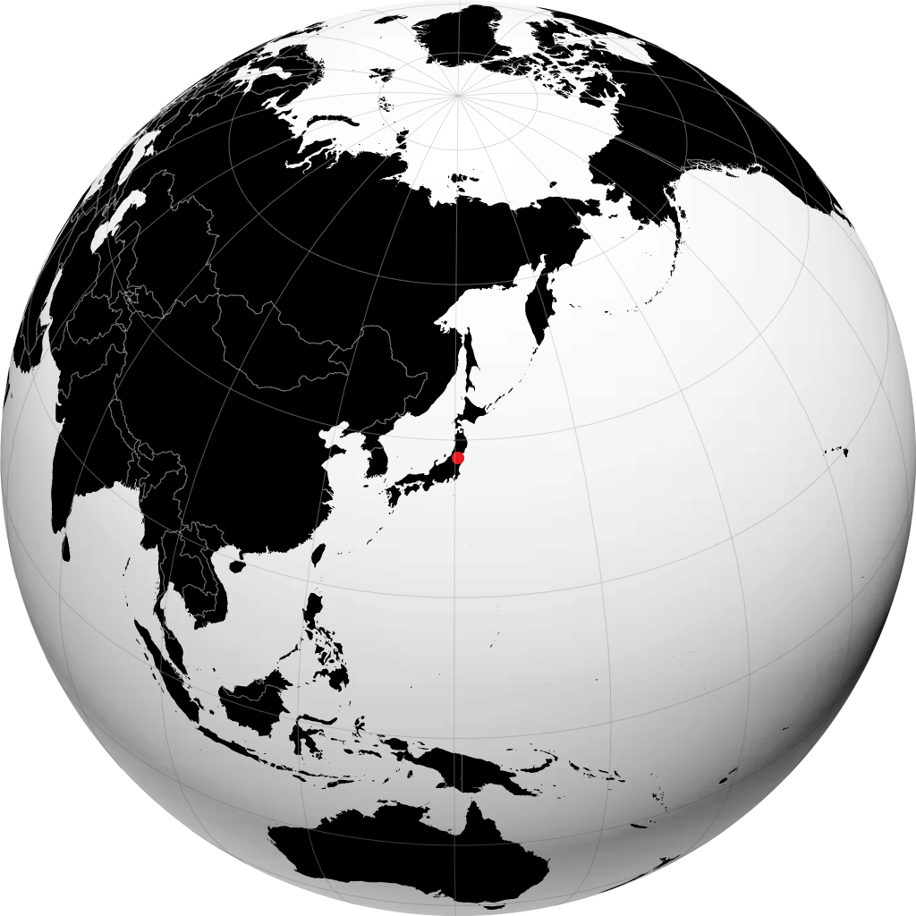 Fukushima-shi on the globe