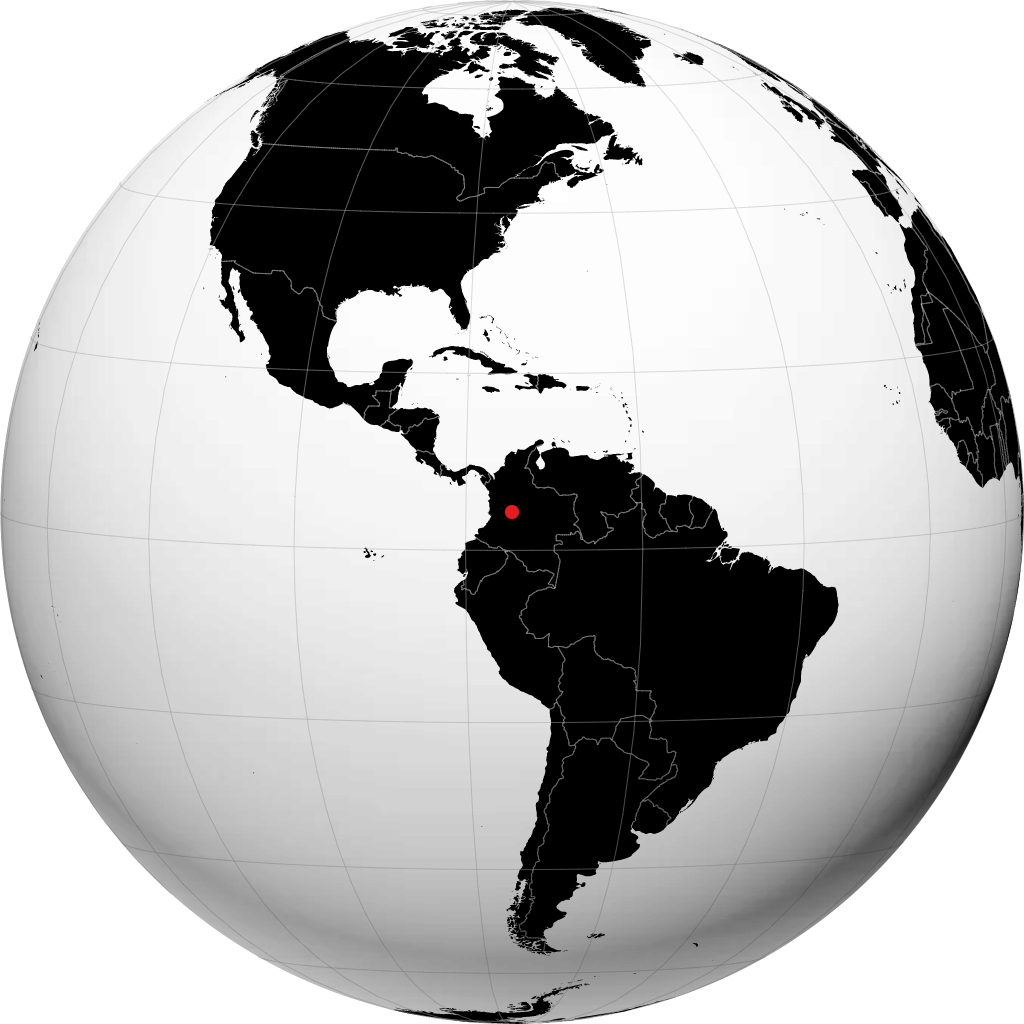 Girardot on the globe