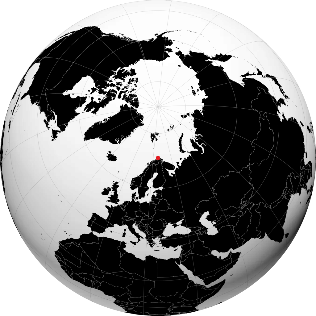 Gjesvær on the globe